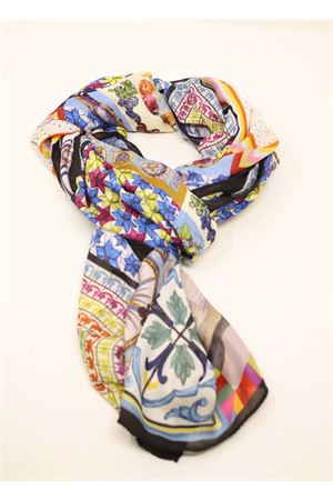Pashmina with majolica La Dolce vista | PASHMINACASHMODALMULTIMAIOLICHE